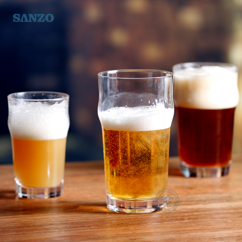 Sanzo Custom Logo Beer Glass Cup Mug Glass Glasses Hecho a mano Jarras de cerveza Stein