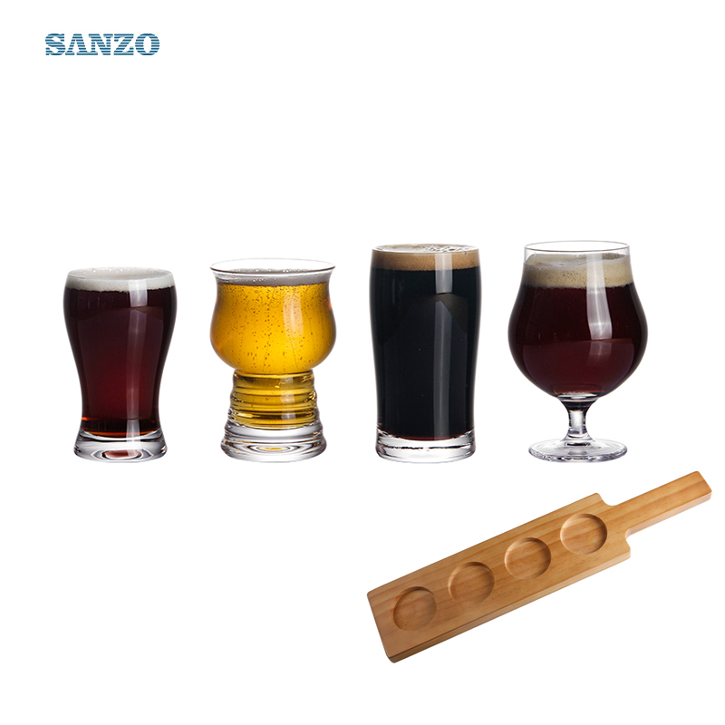Calcomanía de vidrio de cerveza Sanzo Vaso de cerveza Vasos de cerveza Pilsner personalizados