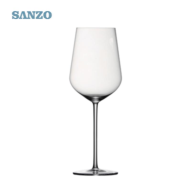 SANZO Copas de vino azul Venta al por mayor de vidrio hecho a mano Tipsy