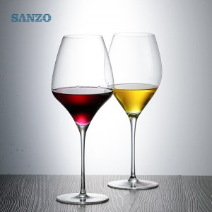Vaso de vino azul SANZO Hecho a mano Tipsy