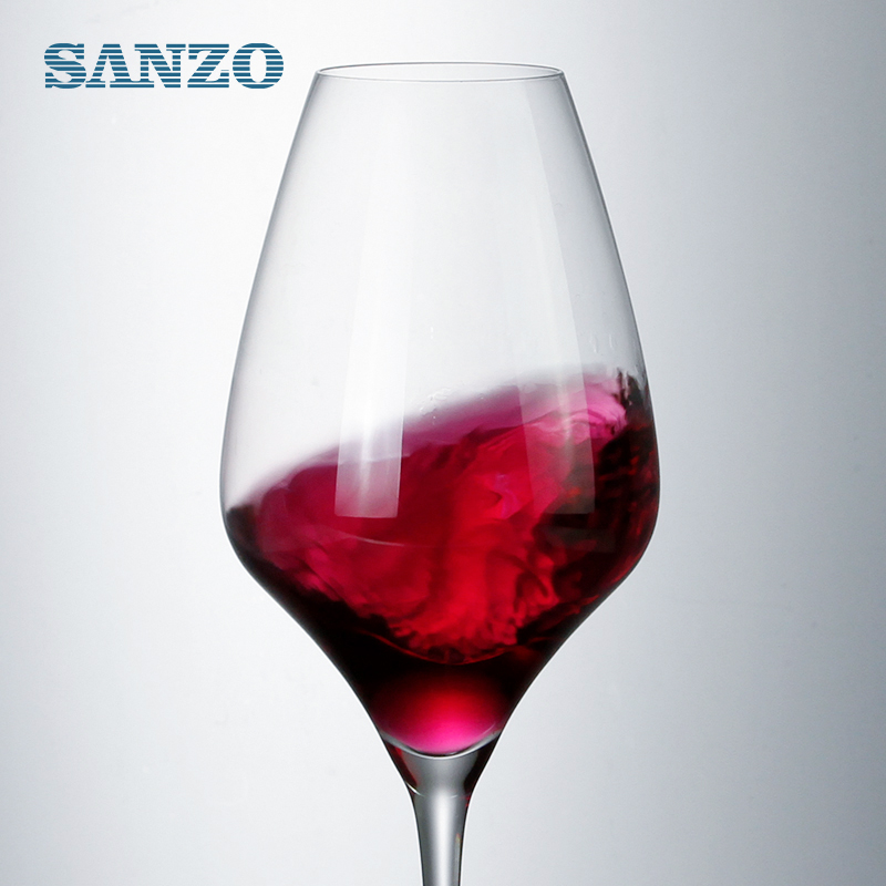 Vaso de vino azul SANZO Hecho a mano Tipsy