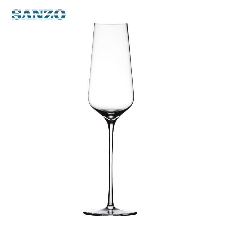 SANZO Copa de champán negra Flauta de champán personalizada Cilindro rosa Copa de champán