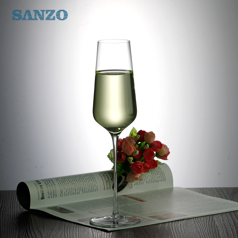 SANZO Copa de champán negra Flauta de champán personalizada Cilindro rosa Copa de champán
