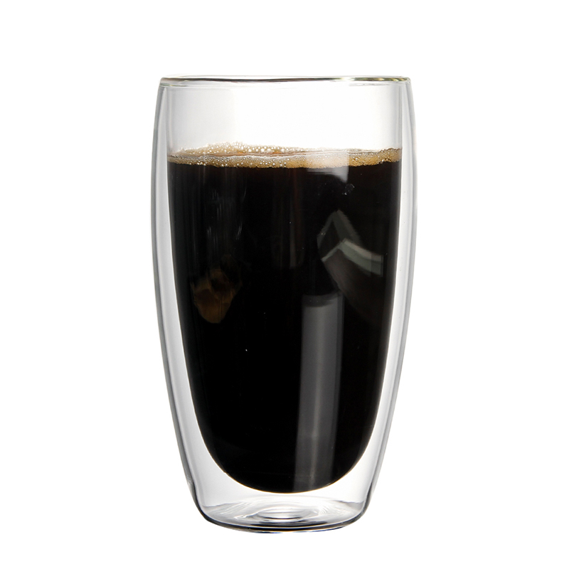 Alibaba hot salwholesale precio más barato de alta calidad taza de leche resistente al calor vidrio de café de doble pared con mango 200 ml