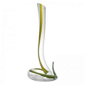 Sanzo Venta al por mayor de cristalería hecha a mano Fabricante Único vaso único Decantador de vino tinto \/ Flagon 1200 ml \/ 40 oz 900031