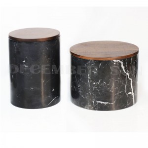 Juego de botes de mármol negro