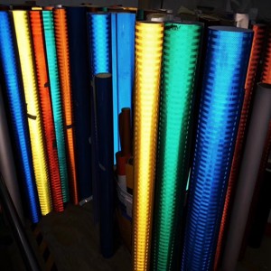 cinta de seguridad reflectante roja y blanca