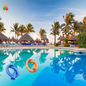 Dongguan logotipo personalizado forma ROHS 10 mm 20 mm blanco expandido epe espuma de polietileno tubo de varilla de respaldo tubo de fideos para niños \/ adultos