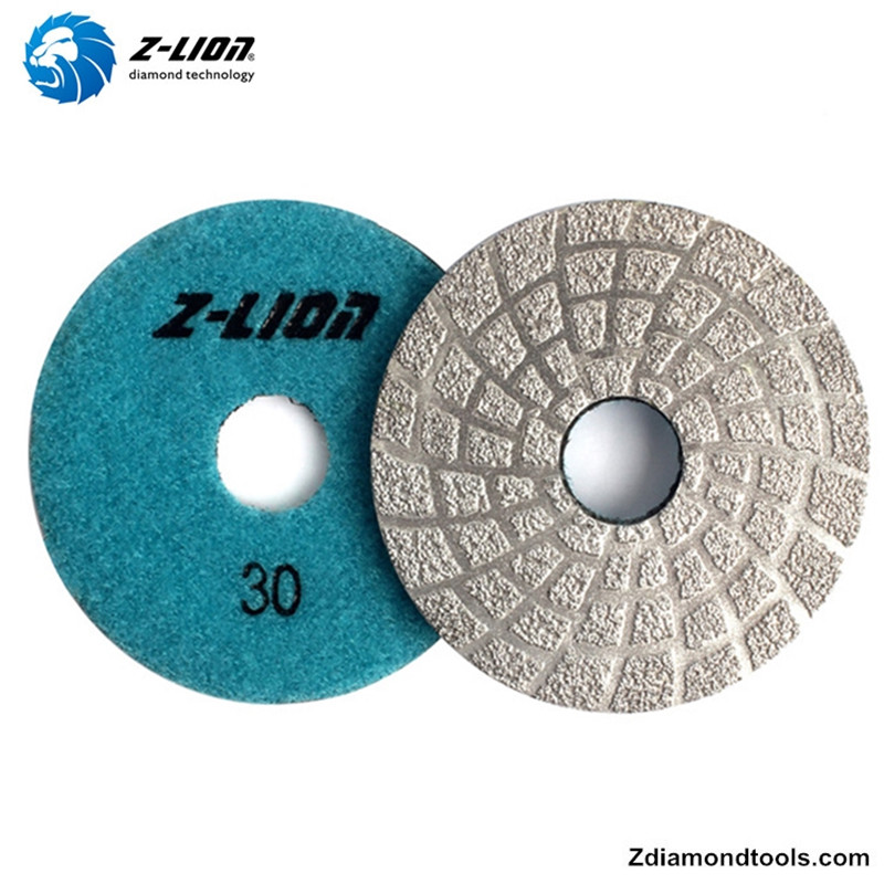 ZL-QH17 Almohadillas de herramientas de diamante soldadas al vacío de 4 pulgadas para piedra