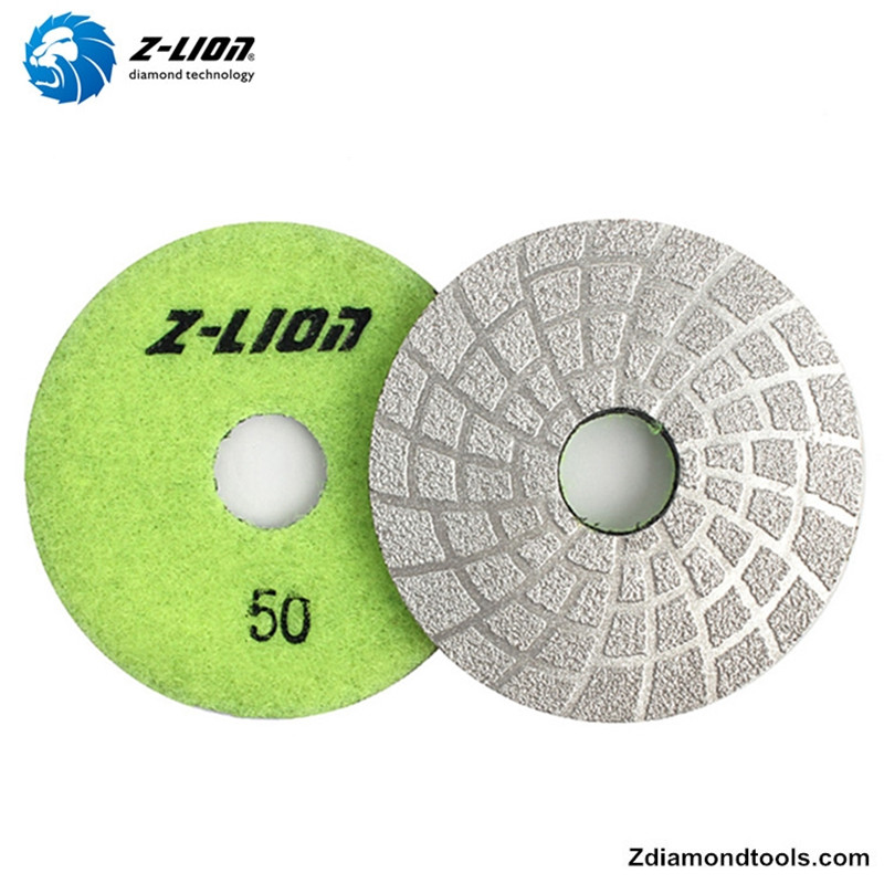 ZL-QH17 Almohadillas de herramientas de diamante soldadas al vacío de 4 pulgadas para piedra