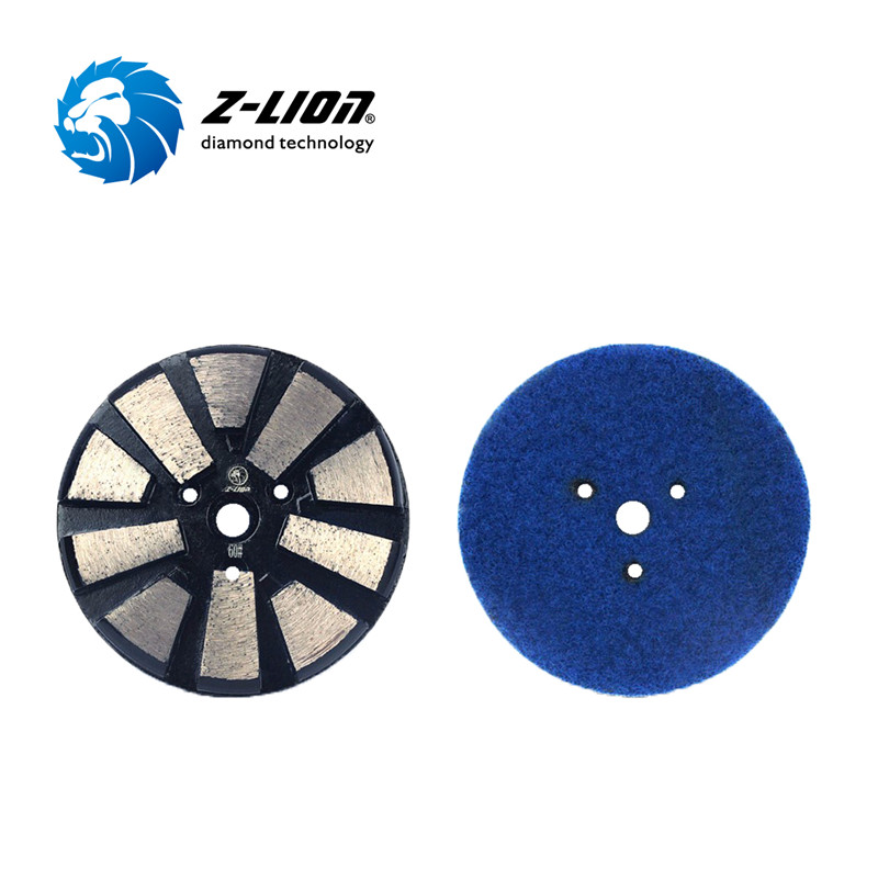Almohadillas de pulido de diamante de metal ZL-16Z para rectificado de pisos de concreto