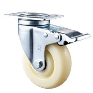 Servicio mediano: carcasa cromada con rueda TPE blanca