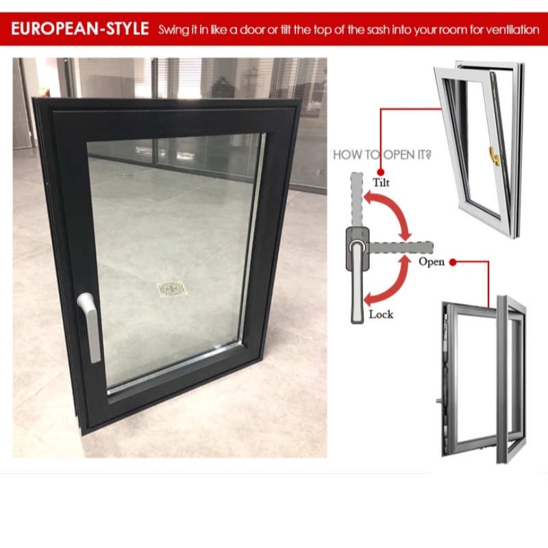 Ventanas y puertas largas y delgadas de aluminio