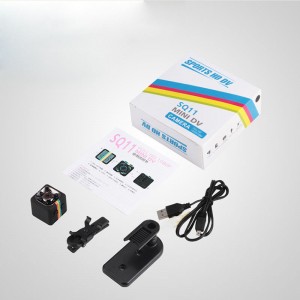 Mini cámara de bolsillo portátil Real HD 720P SQ11 ángulo de visión de 140 grados