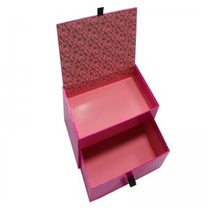 Tipo de caja personalizada profesional Caja de regalo de doble cajón de alto grado
