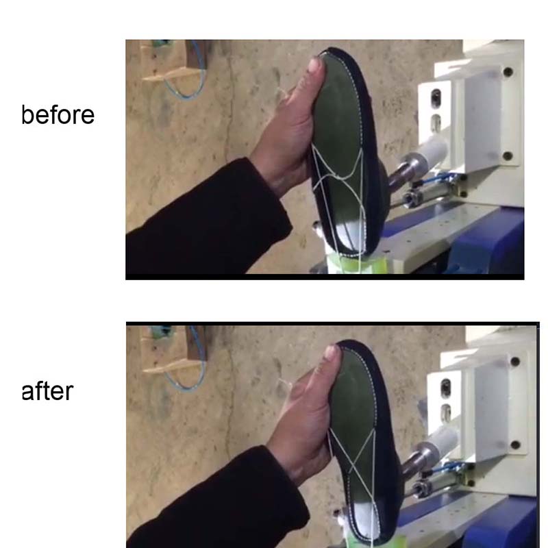 máquina para hacer zapatos de plástico, máquina de acabado duradero