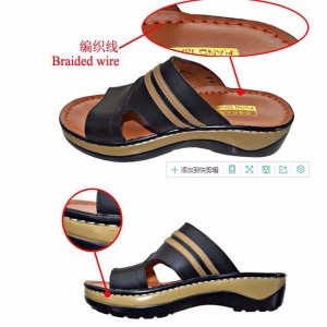 zapatilla de coser sandalia de zapatos que hace la máquina