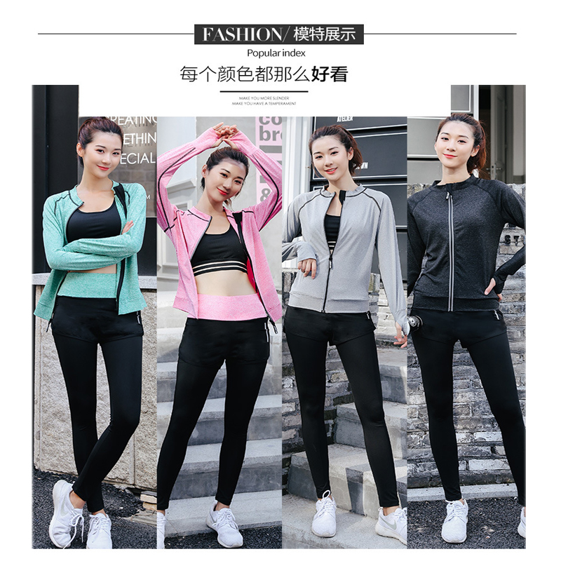 FDMF004- Trajes deportivos de 5 piezas para mujer Fitness Yoga Running Chándales deportivos