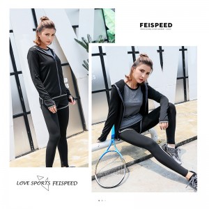 FDMF005- Trajes deportivos de 5 piezas para mujer Fitness Yoga Running Chándales deportivos