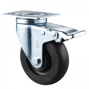 Servicio mediano: carcasa cromada con rueda TPE negra