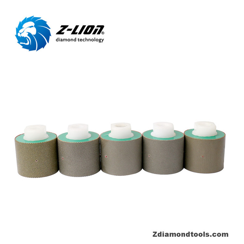 Rueda de tambor de rectificado continuo de resina Z-LION para pulido de piedras ZL-ED
