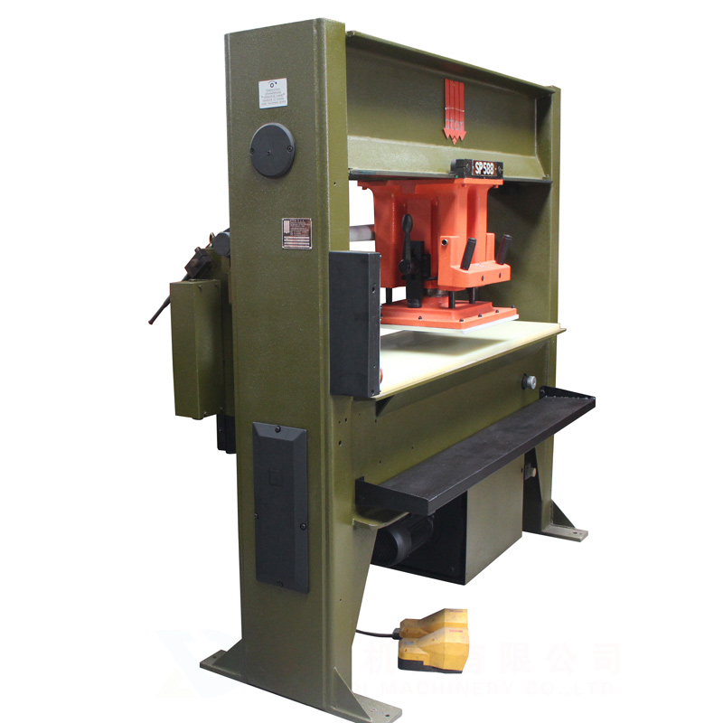 Segunda mano Atom SP588 Cabezal de viaje Máquina de corte hidráulico Prensa de la industria del cuero Máquina de troquelado de calzado