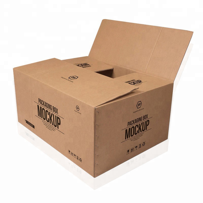 Venta caliente personalizado grande 5 capas logo marca impresa papel kraft envío entrega caja de cartón grande