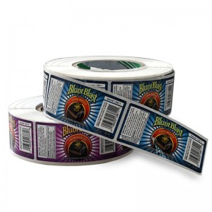 Etiqueta de etiqueta de producto de impresión autoadhesiva personalizada, etiqueta de papel de impresora de impresión adhesiva