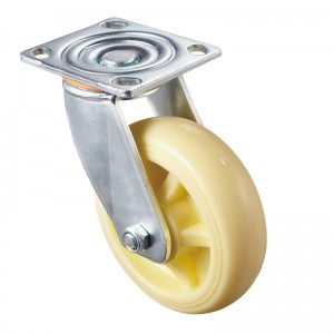 Servicio pesado: carcasa cromada con rueda blanca de 3 TPE