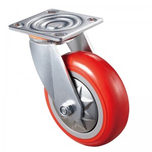 Servicio pesado: carcasa cromada con rueda roja 3 TPE