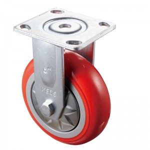 Servicio pesado: carcasa cromada con rueda roja 3 TPE