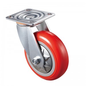 Servicio pesado: carcasa cromada con rueda roja 3 TPE