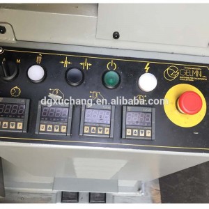 arranque de prensado superior haciendo máquina de calzado usada