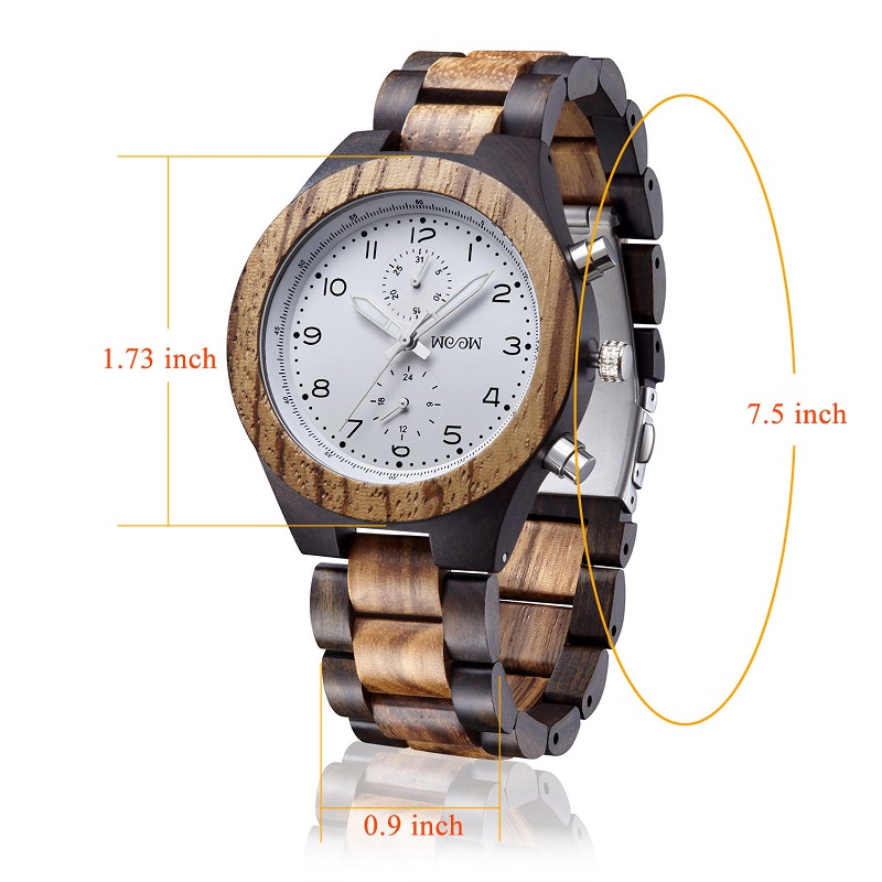 Reloj de madera especial hecho a mano 100% natural