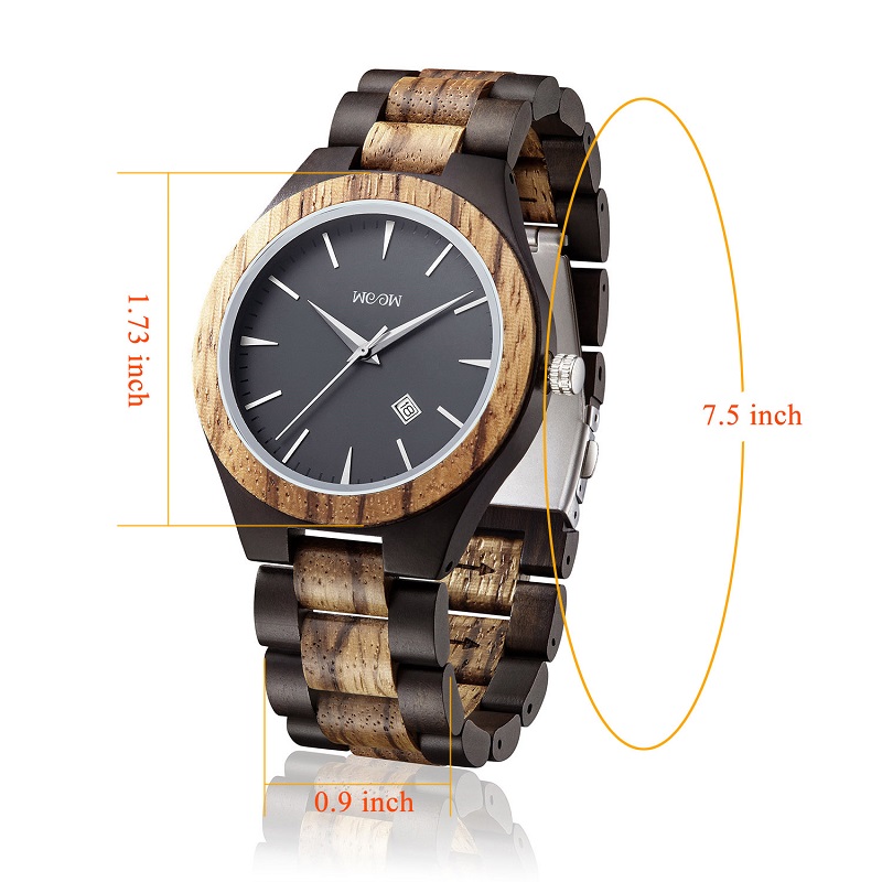 Relojes de madera Sandalia negra Regalo de madera para hombre Modelos vintage 2019 Logotipo personalizado