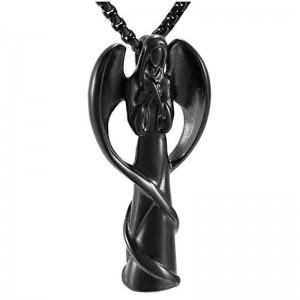 Colgante de cremación ángel colgante collar urna colgante plata de ley 925 colgante