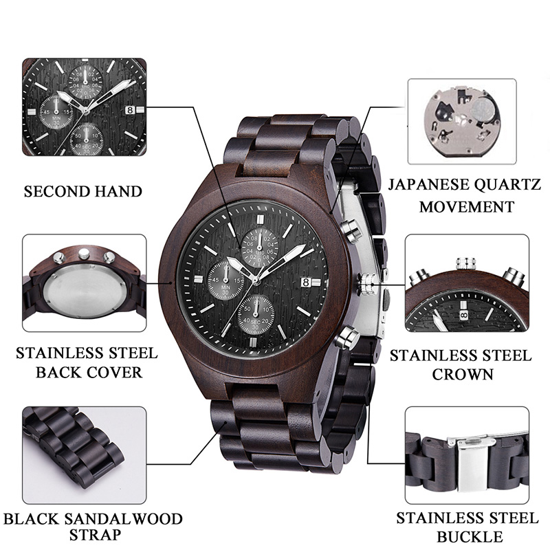 Reloj de madera personalizado personalizado con foto o mensaje grabado de doble cara para regalo personalizado