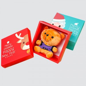 Caja de regalo personalizada de dibujos animados de vacaciones de Navidad y Año Nuevo