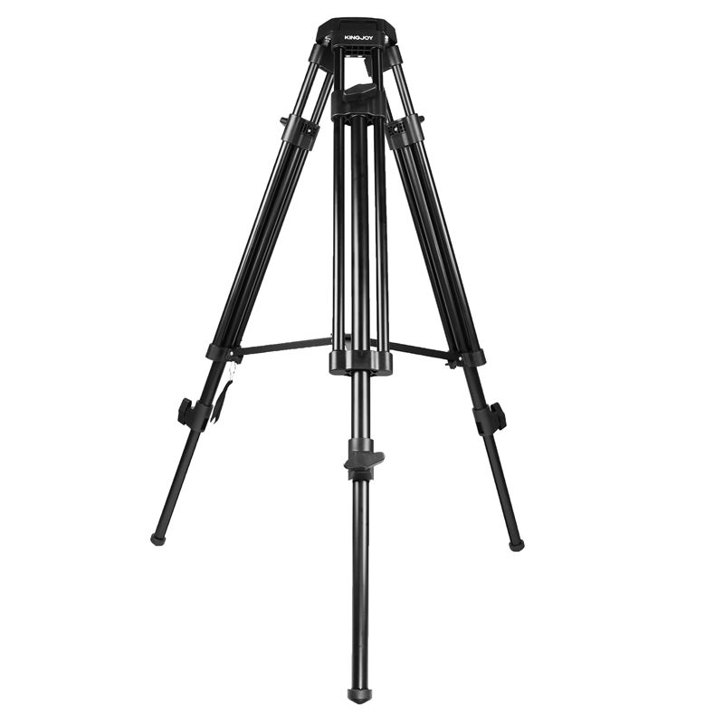 KINGJOY VT-2500 Kit profesional de trípode de video de aleación de Mg-Al de 3 secciones para videocámara