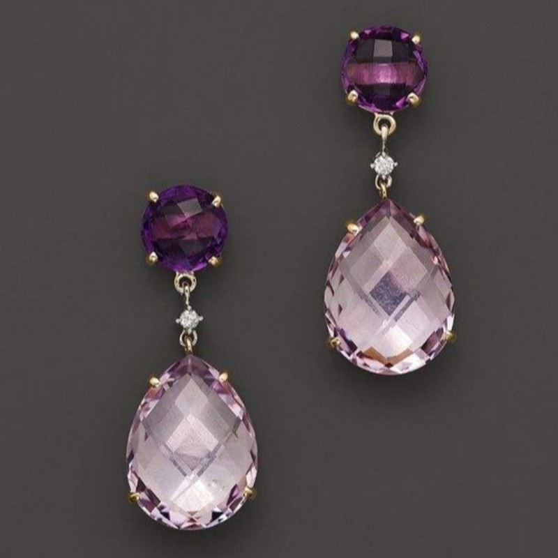 Pendientes colgantes de joyería pendientes pendientes colgantes pendientes de piedras preciosas sintéticas