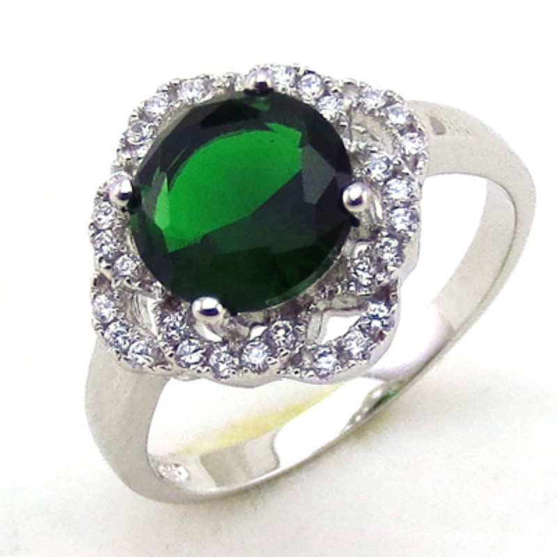 Anillos de compromiso para mujer anillos de circonita cúbica anillos de esmeralda