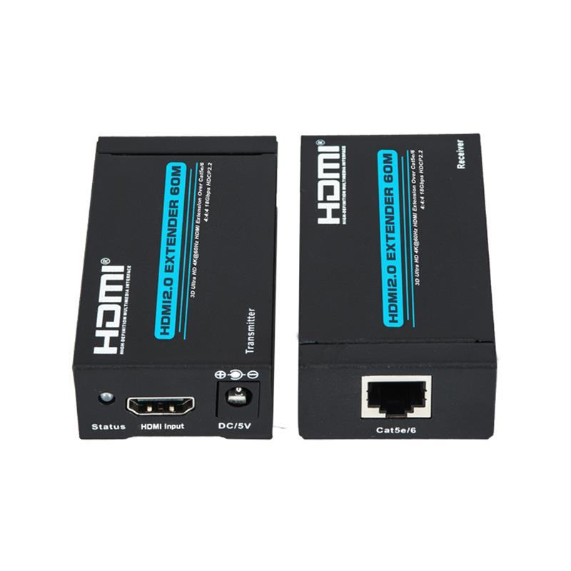 Extensor HDMI V2.0 de 60 m Sobre un solo cable cat5e / 6 compatible con Ultra HD 4Kx2K @ 60Hz HDCP2.2