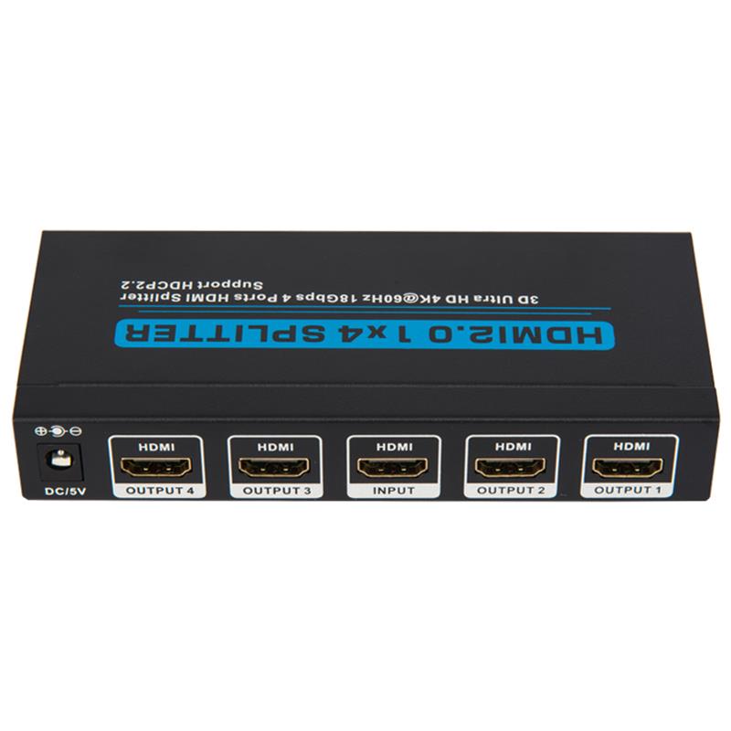 V2.0 HDMI 1x4 Splitter Soporte 3D Ultra HD 4Kx2K @ 60Hz HDCP2.2