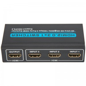 V2.0 HDMI 3x1 Switcher Soporte 3D Ultra HD 4Kx2K @ 60Hz HDCP2.2