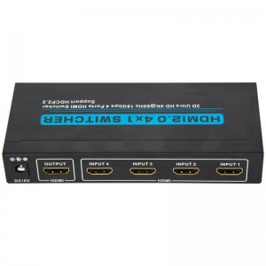 V2.0 HDMI 4x1 Switcher Soporte 3D Ultra HD 4Kx2K @ 60Hz HDCP2.2