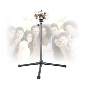 Los kits de trípode plegables de 5 secciones Kingjoy SC056 con tiro de ángulo bajo y columna central se pueden usar como monopie