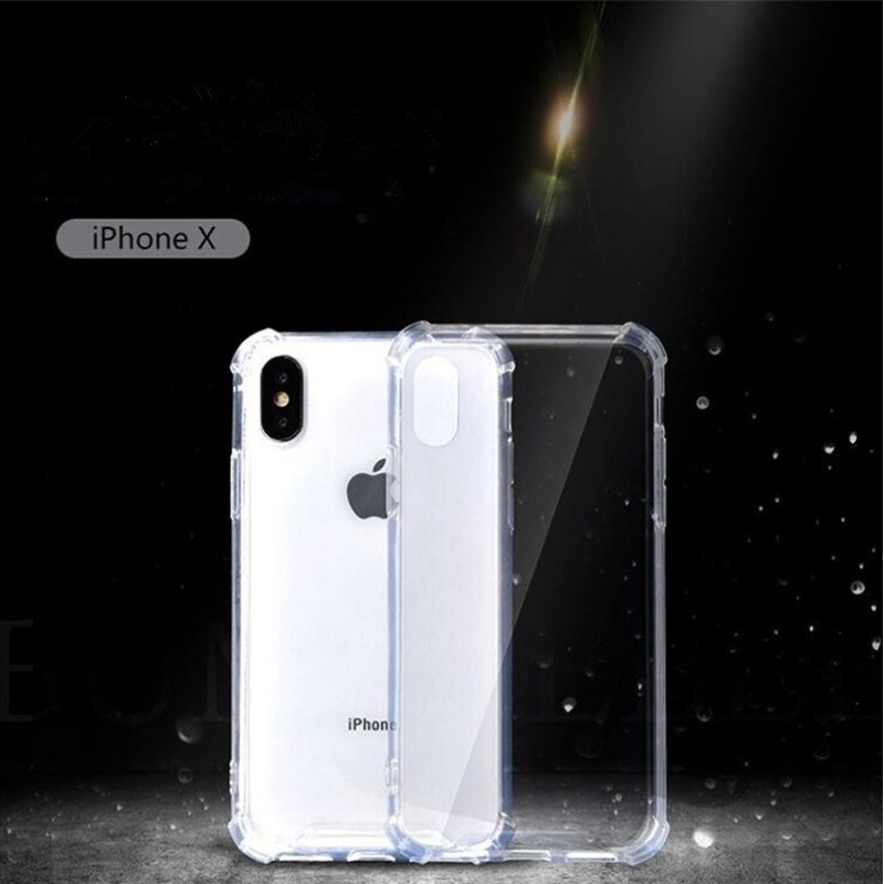 iPhone X / iPhone XS TPU + PC funda transparente y anti-impacto para teléfono móvil