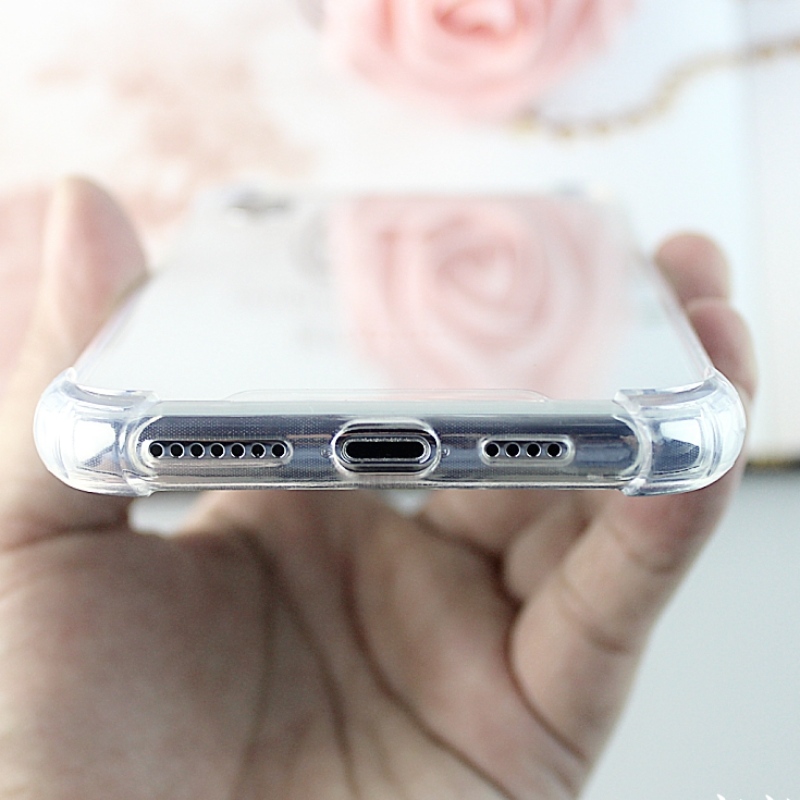 iPhone X / iPhone XS TPU + PC funda transparente y anti-impacto para teléfono móvil