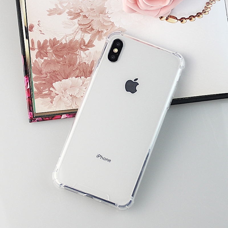 iPhone X / iPhone XS TPU + PC funda transparente y anti-impacto para teléfono móvil