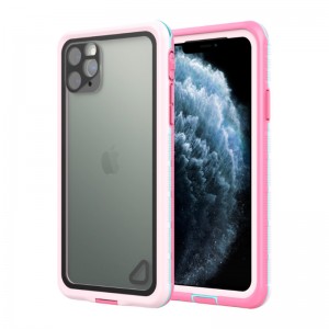 Caja estanca accesorios a prueba de agua bolsa de teléfono seco para iphone 11 (rosa) contraportada transparente